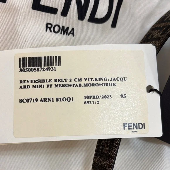 NWT Fendi Reversible Monogram / Black Belt - Picture 5 of 5